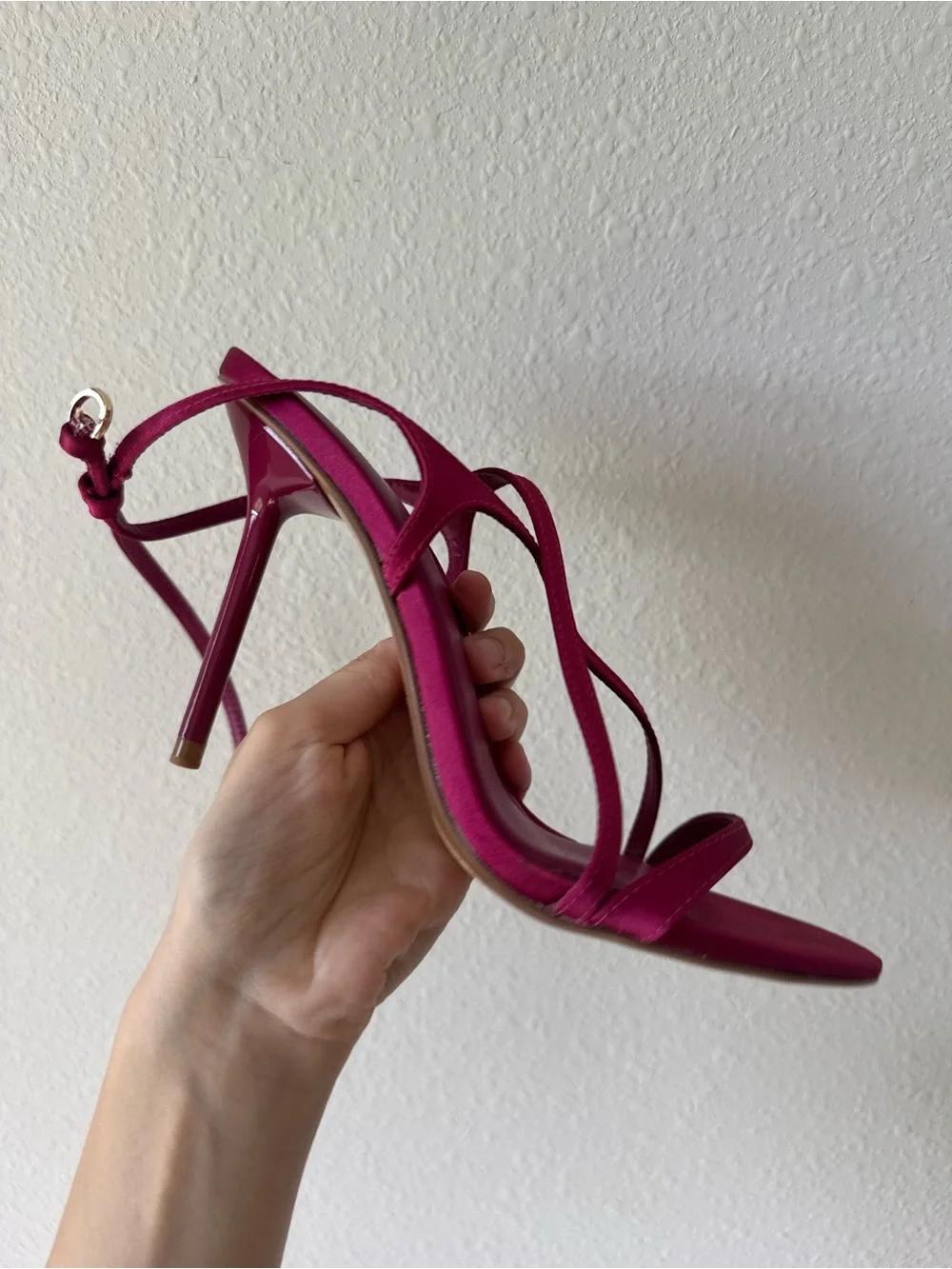 Zara Fuchsia Strappy Stiletto Heels